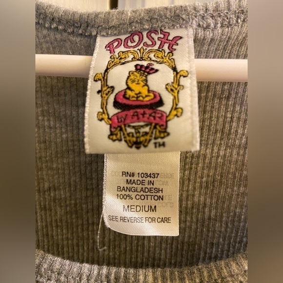 Womens Size Medium Gray Ribbed Sleeveless Tank Top - Picture 2 of 4